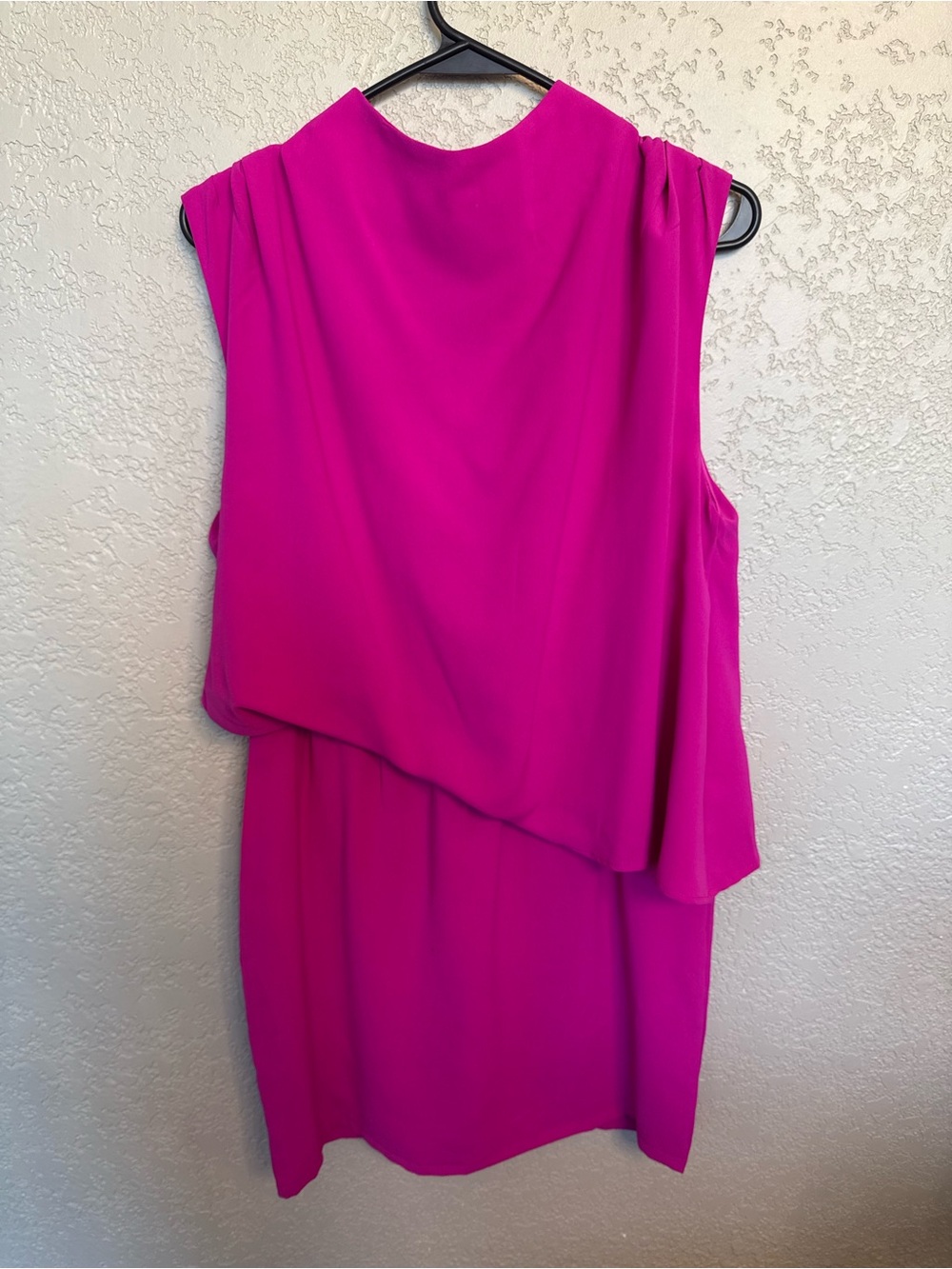 Gaudie boutique brand vivid Hot Pink Draped Dress